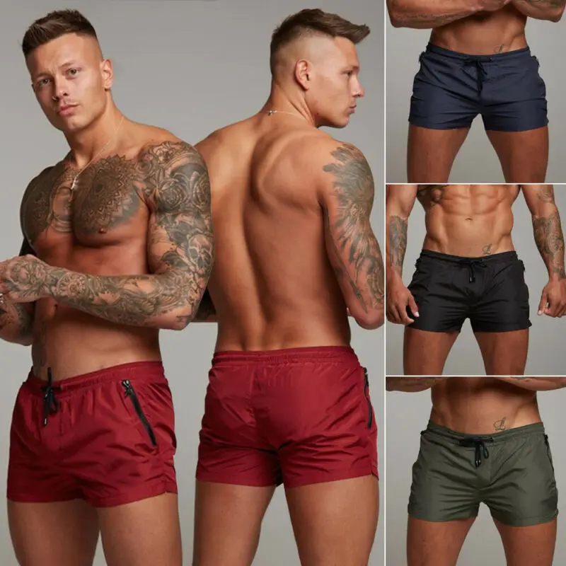 Мода 2019 летние мужские шорты для бега спортивные фитнес быстросохнущие