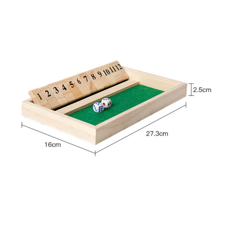 Деревянный ящик 12 игральных костей деревянная настольная игра с кубиками для