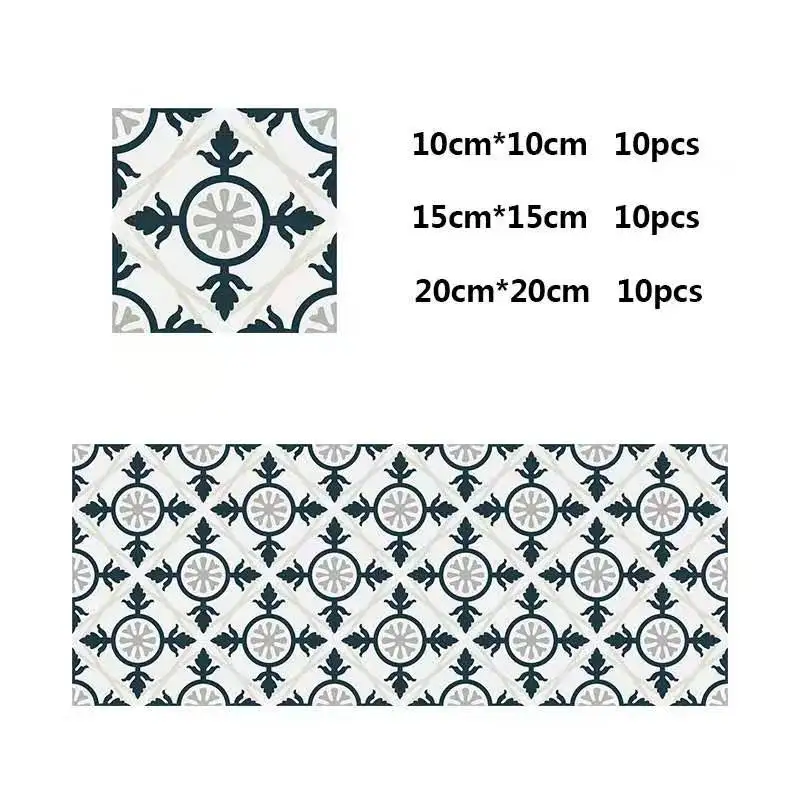 

10 шт., водостойкие наклейки для керамической плитки на пол и кухню