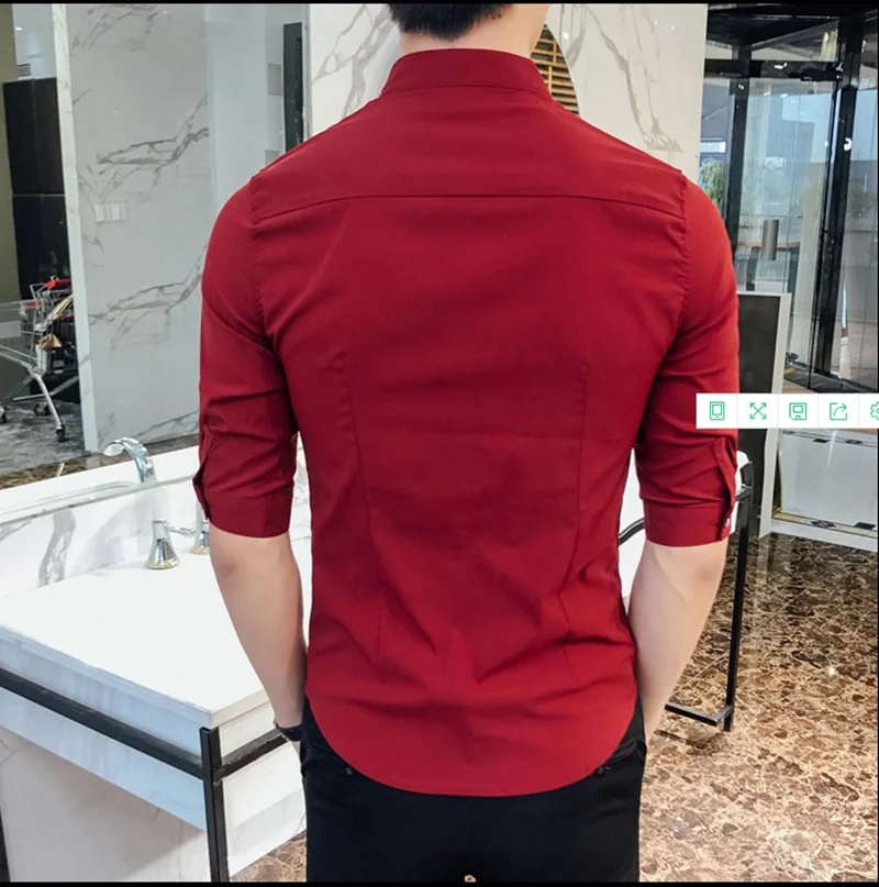 

Men's collar short sleeve 2021 spring/summer new top men's brand clothing slim cotton T shirt solid color M-3XL