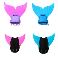 kids mermaid flippers children swimming fins diving feet monofin whale tail silicone flippers swimming gear