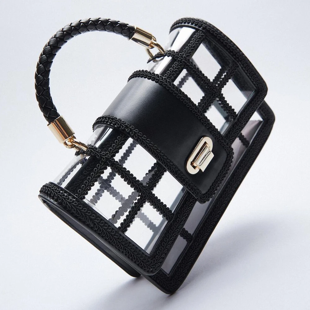 

Brands Jelly Clear Bags for Women Handbag Pvc Transparent Women Shoulder Crossbody Bags 2021 Designer Jelly Bag Purse Tote New