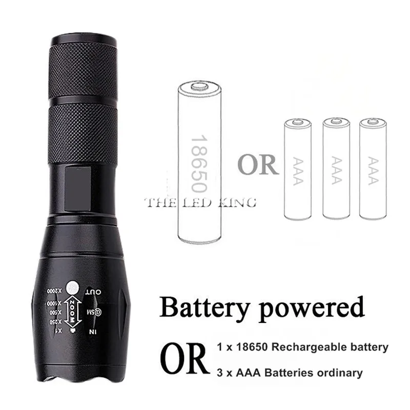 

torch T6/L2/V6 Zoomable Bicycle Light use battery Waterproof Most Powerful Led flashlight Ultra Bright linterna led