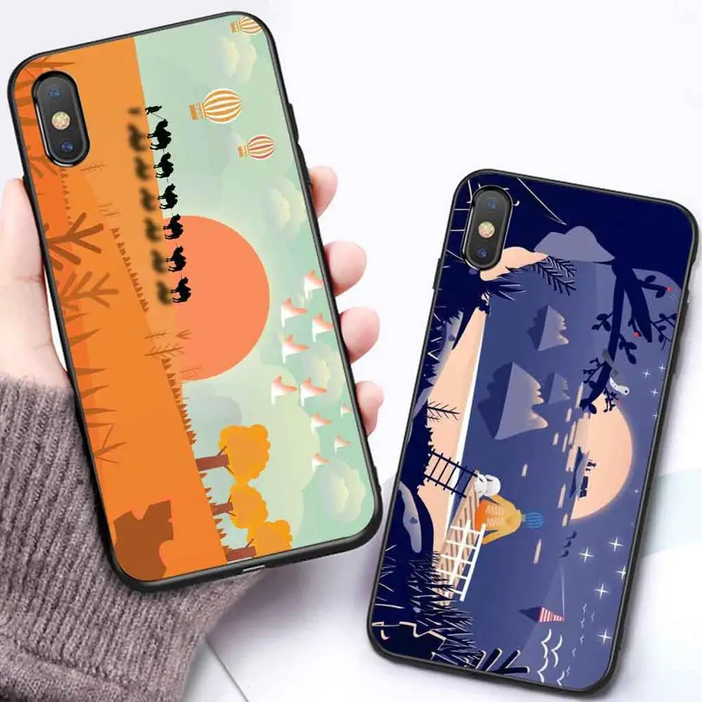 Мягкий силиконовый чехол для телефона iphone xr x xs max 8 plus 7 7plus 6 6s 5 5s se iphone7 пустыни