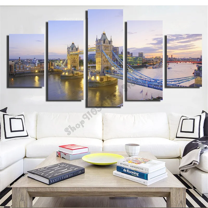 

Современная алмазная живопись, 5 шт., Золотые ворота, бриллиантовая вышивка, домашний декор для гостиной GG5176