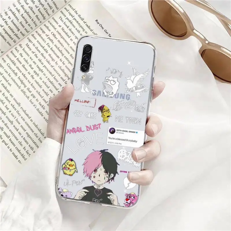 

lil peep Phone Case Transparent Clear For Samsung Galaxy A71 A21s S8 S9 S10 plus note 20 ultra