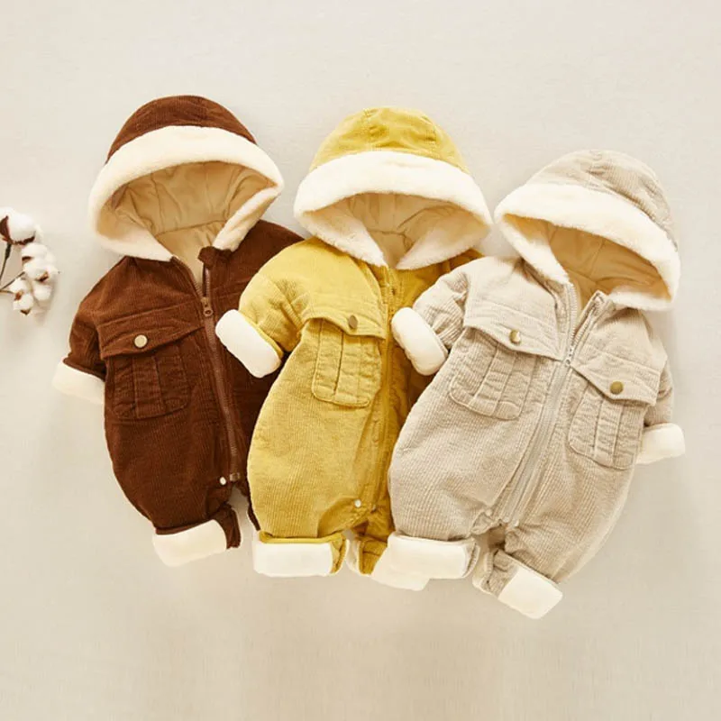 Детский зимний комбинезон IYEAL для новорожденных мальчиков и девочек утепленный с