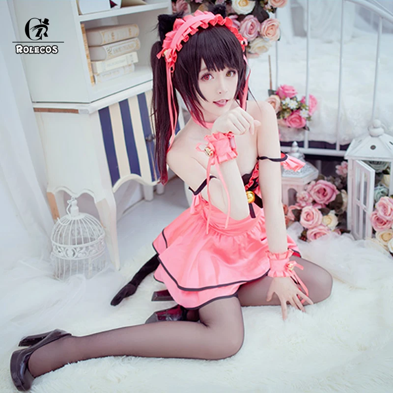 Пикантный костюм для косплея ROLECOS Date A Live Kurumi Tokisaki косплей из аниме Куруми