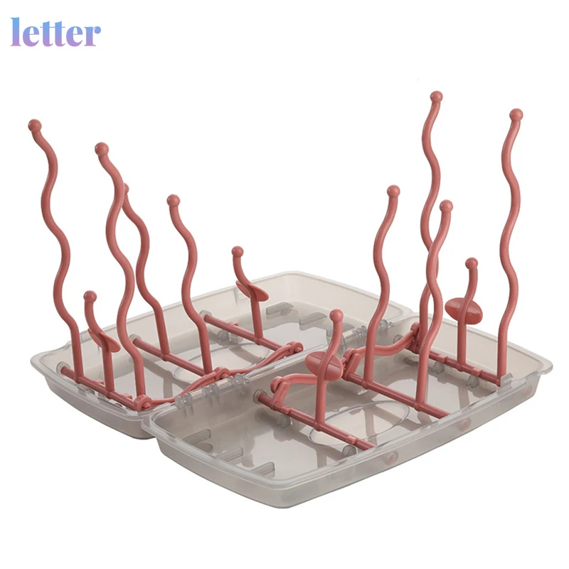 

1pc Drying Rack Storage Nipple Shelf Baby Pacifier Feeding Cup Holder Baby Bottle Cleaning Dryer Drainer Double Sided