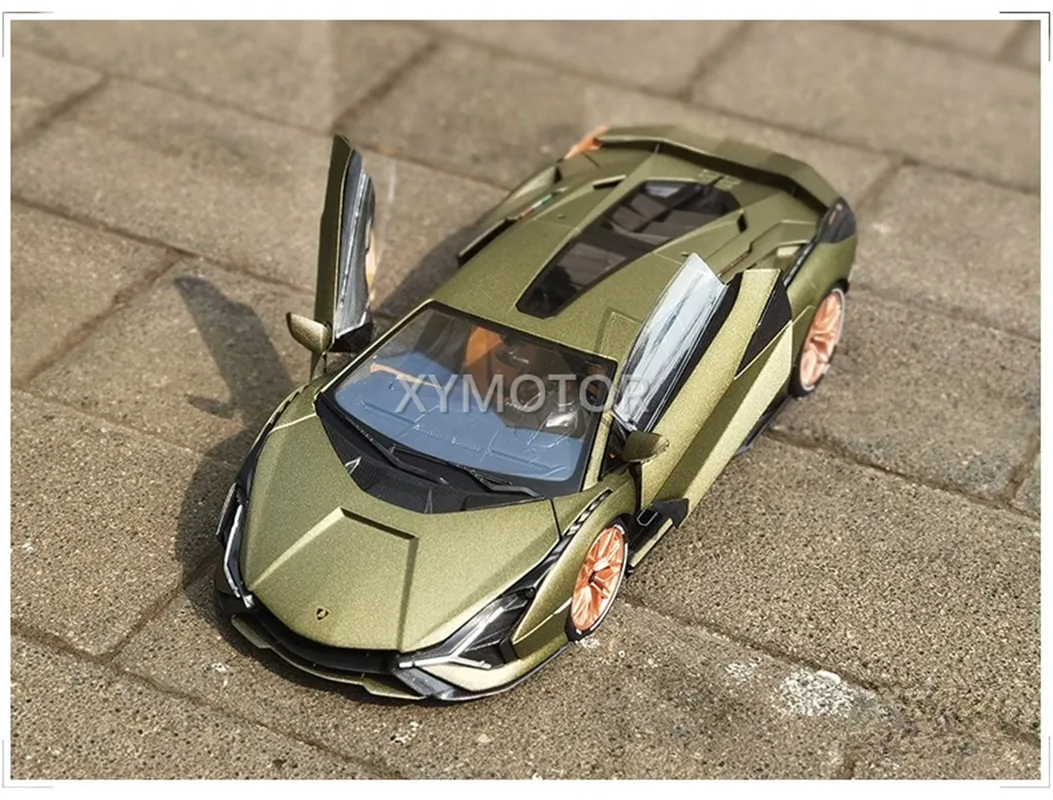 

Bburago 1:18 For lamborghini Sian FKP37 Diecast Car model Kids Toys Gifts Green/Yellow/Red For Display Collection Metal Plastic