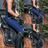 high waist horse riding pants women tight elastic long pants solid color hip lifting equestrian breeches skinny trousers
