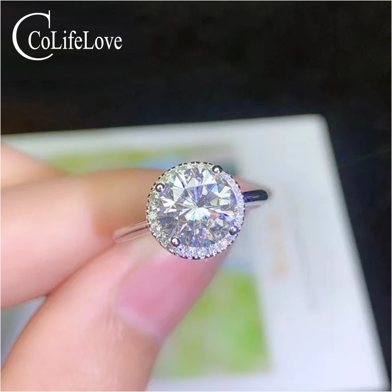 Женское бриллиантовое серебряное кольцо ювелирные изделия из серебра 925 пробы с