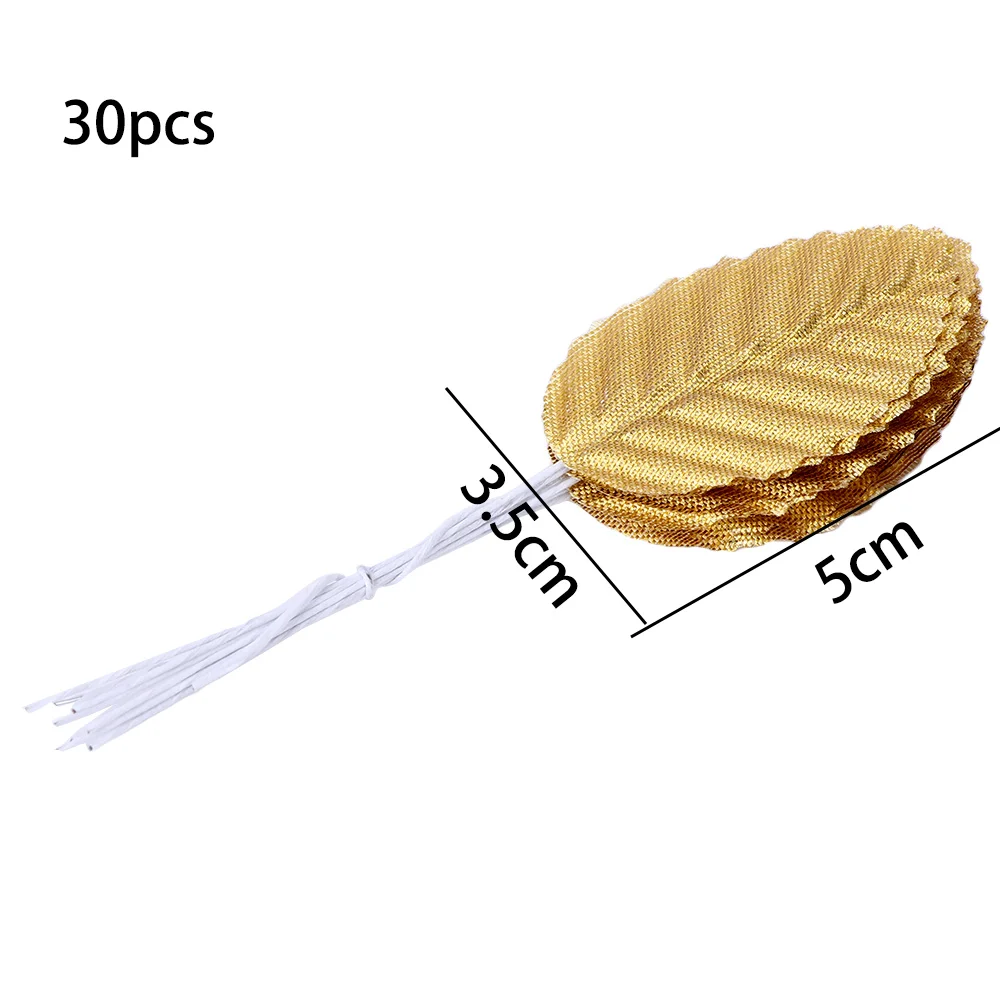 30 шт. мини нейлоновые шелковые листья в форме листа искусственные цветы для