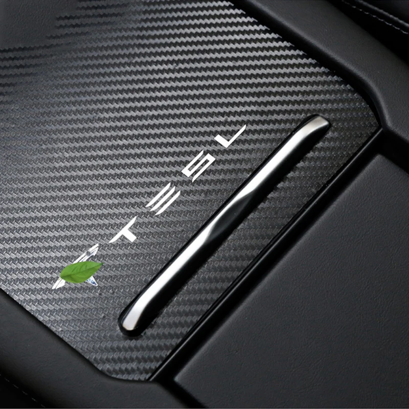 1 шт. углеродного волокна центральной консоли коробка Стикеры подлокотника для