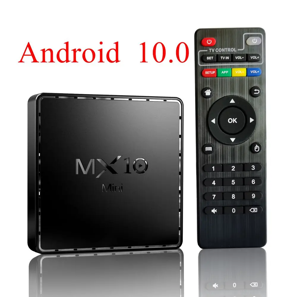 ТВ приставка MX10 Mini на Android 10 Allwinner 4 ядра ГБ 64 макс. 2 ГГц и фото Двойной Wi Fi BT 6K Ultra HD