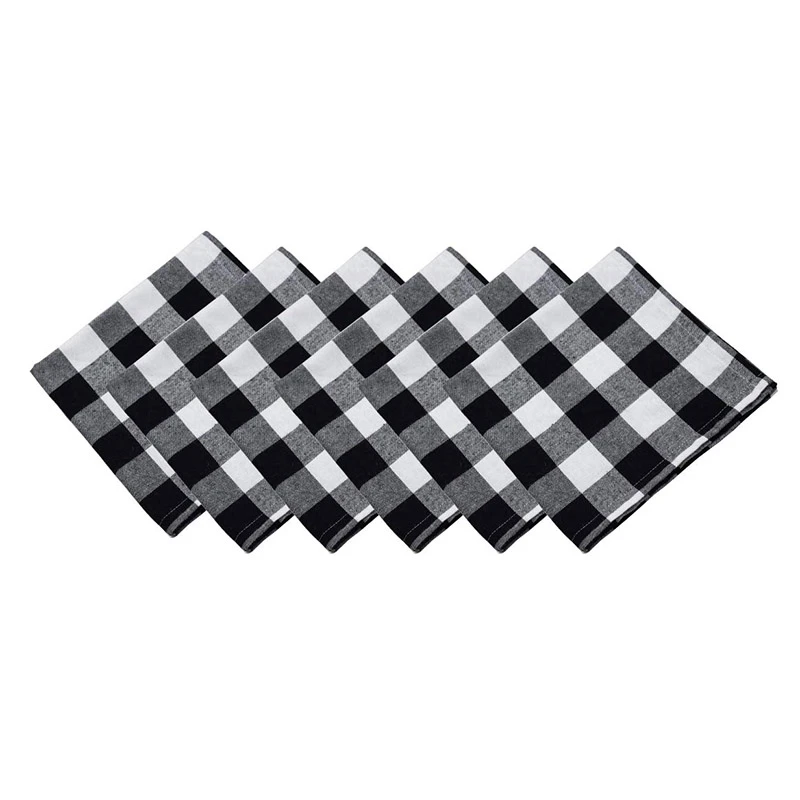 Check Oversized Basic Cloth Napkin for Everyday Place Settings Farmhouse Decor Family Dinners BBQ's and Holidays (20X20-Inch | Дом и сад