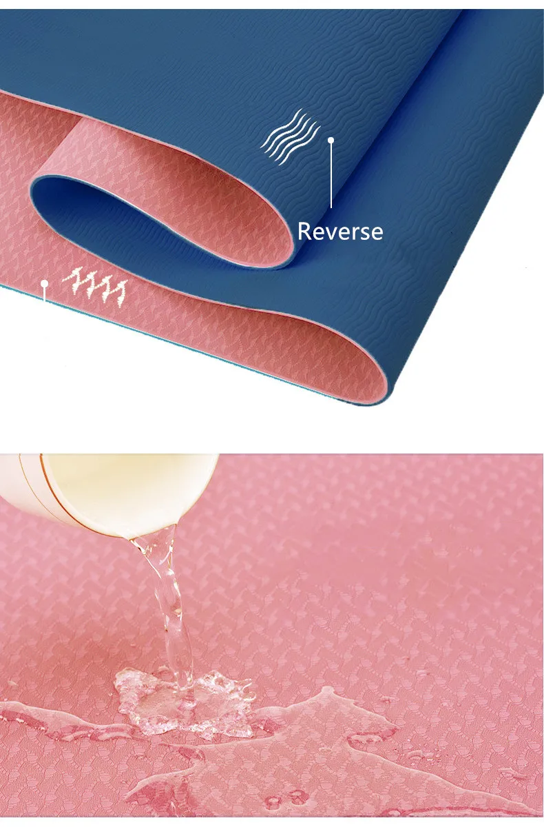 Коврик для йоги из термополиуретана коврики гимнастики фитнеса двухслойные