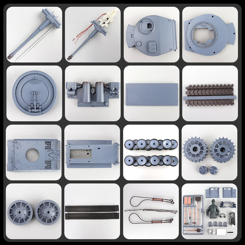 Henglong 1/16 Tiger 6 0 версия 3818 RC Танк запасные части металлическая гусеница/колесо