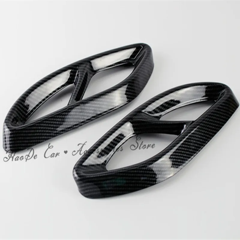 

2pcs Car Part For Mercedes Benz GLC C E-Class C207 Coupe 2014-2019 W212 W213 W205 X253 Gloss Carbon fiber Steel Exhaust Trims