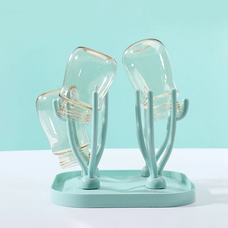 

Baby Removable Bottle Drying Rack Babies Pacifier Feeding Cup Drying Rack Cleaning Dryer Holder Drainer Storage Nipple Shelf
