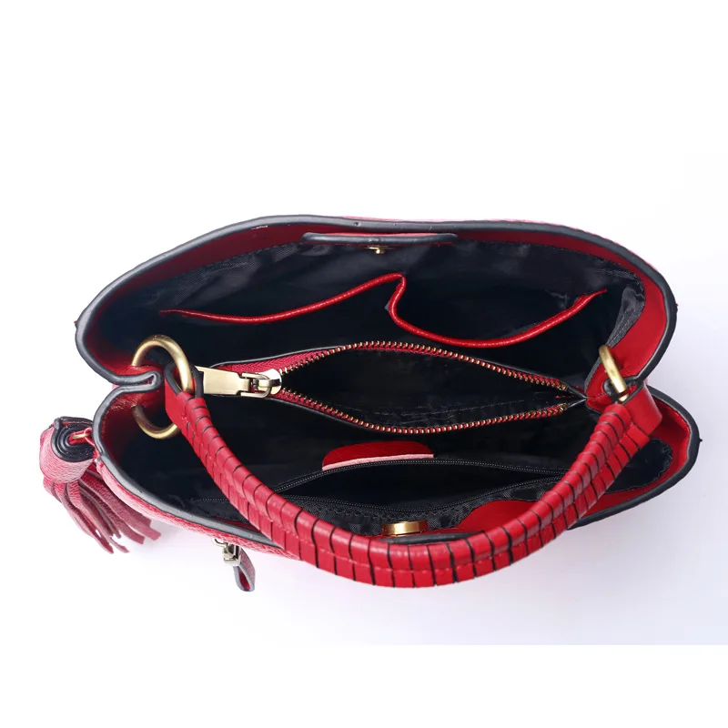 

First layer cowhide Ladies shoulder bag Messenger bag Fashion and elegant handbag Genuine leather handbags Genuine Leather
