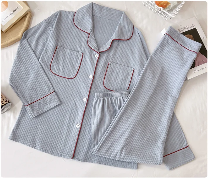 

Toppies 2021 Women Pajamas Set Soft Cotton Sleepwear Female Tops and Pants Two Piece Set Casual Clothes