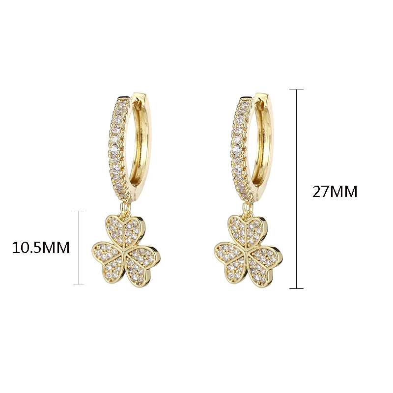 SIPENGJEL модные золотые серьги кольца с тремя листьями высококачественные подвески