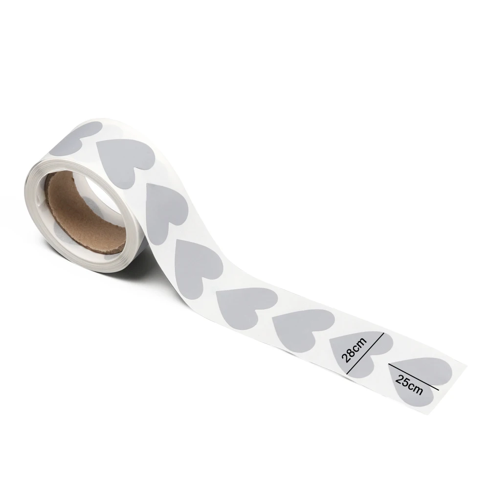 Наклейки в форме сердца с защитой от царапин серебристые/золотистые/розовые