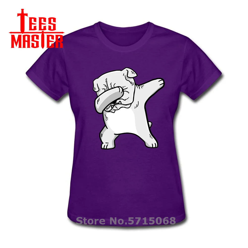 Белая забавная футболка с английским бульдогом для мужчин и женщин коротким