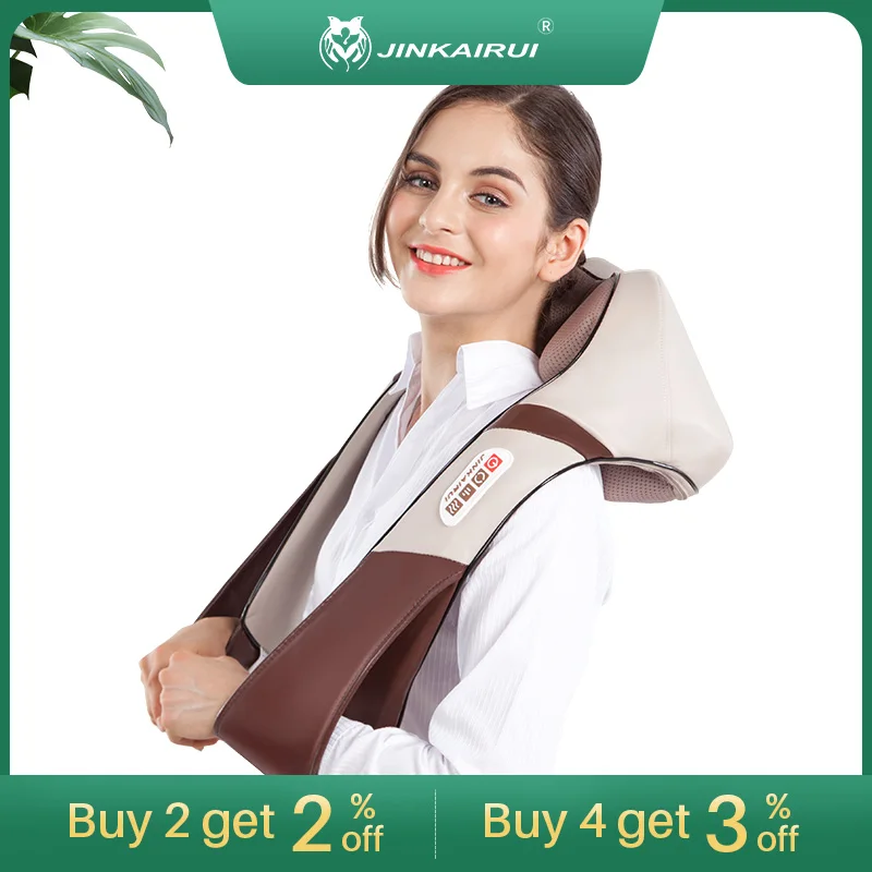 Электрический инфракрасный массажер для шеи плеч и спины JinKaiRui 4D Массажер