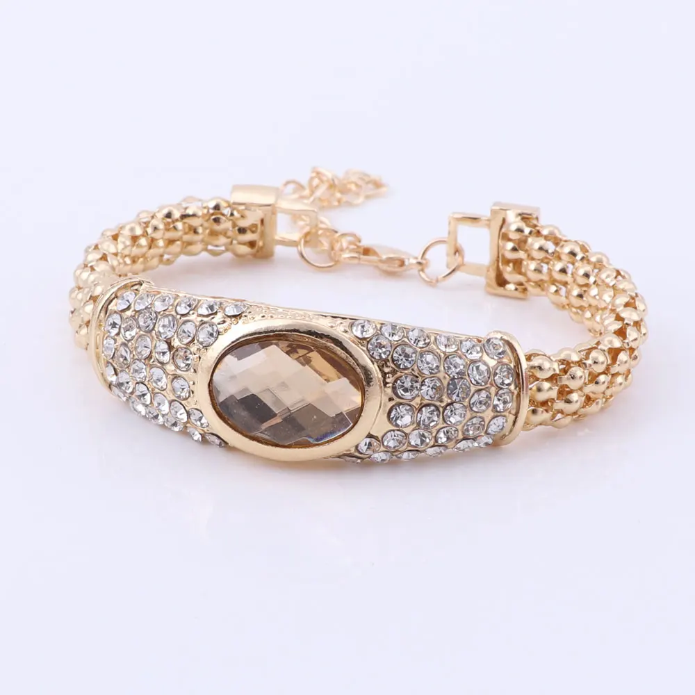 Вечерние свадебные аксессуары Золотые Ювелирные наборы для женщин кулон