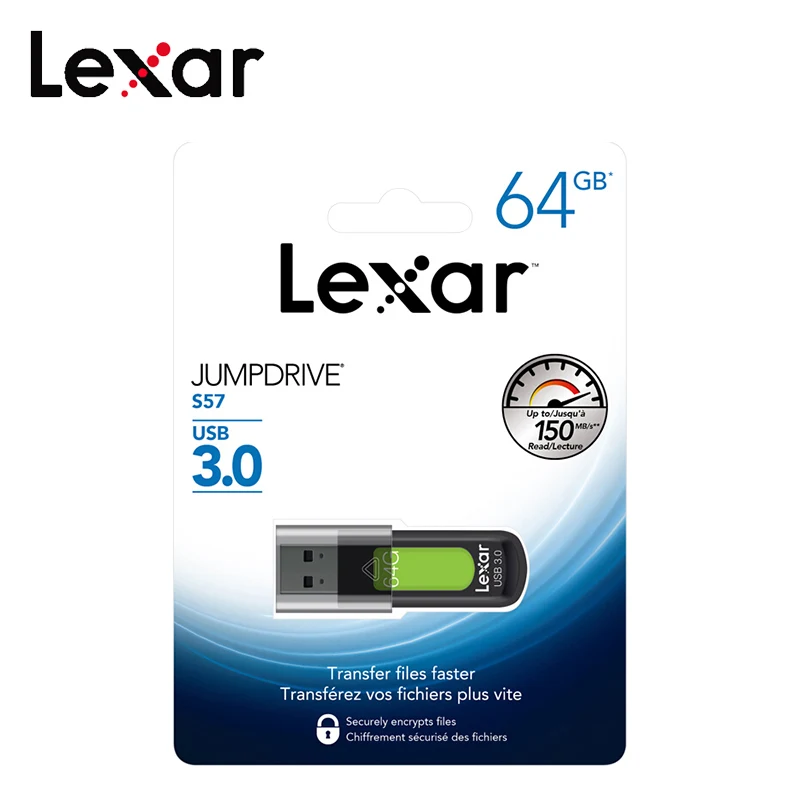 Lexar USB флэш-накопитель 256 ГБ 128 Гб 64 32 оригинальный JUMPDRIVE S57 3 0 150 МБ/с./с карта памяти