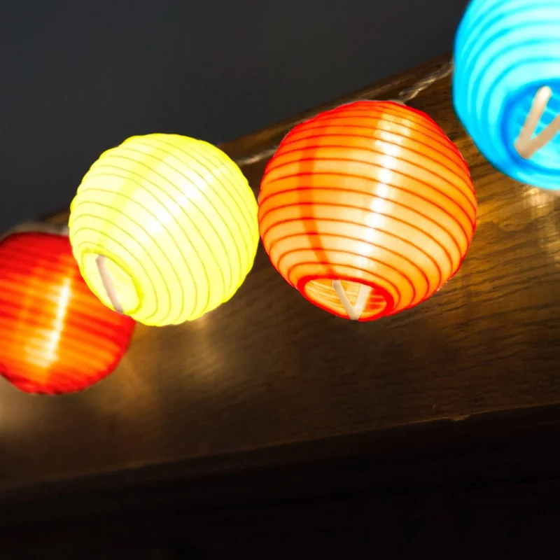 

Hot Outdoor String Lights 6.5M 30 LEDs Lantern Solar Powered Waterproof Lights for Garden Patio Yard BJStore