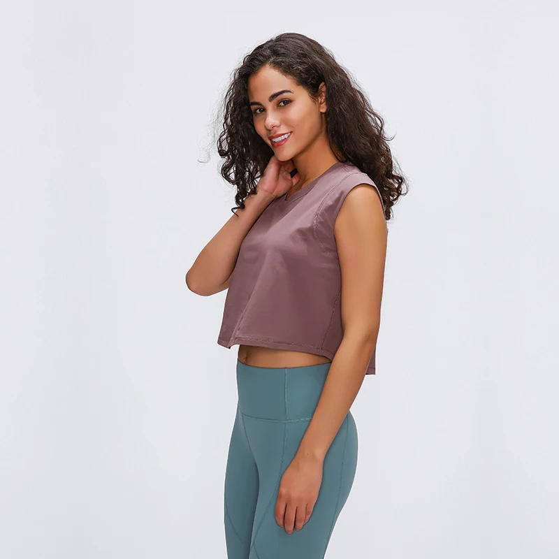 Кроп-Топ женский для бега и занятий йогой однотонный | Спорт развлечения