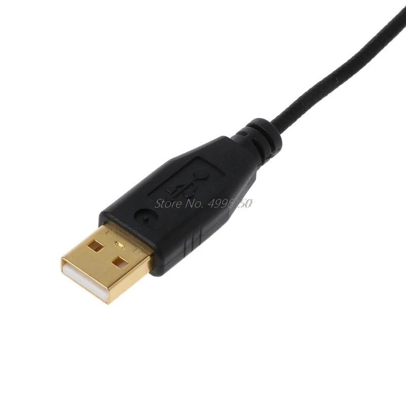 Позолоченный прочный нейлоновый Плетеный usb кабель для мыши сменный провод