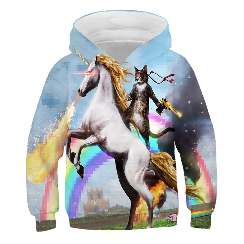 

2021 Spring Autumn Children's Clothing Girls Sweater Hoodie Unicorn Hoodies Children Boys Street Fashion Comfortable Sweatshirt