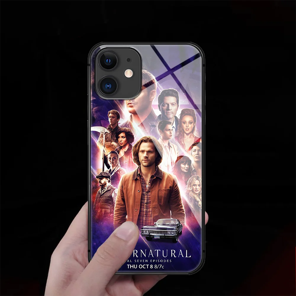 Drama Supernaturals Tempered Glass Phone Case Cover For IPhone 5 6 7 8 11 12 S Plus Xr X Xs Pro Max Mini Se 2020 Black Cell | Мобильные