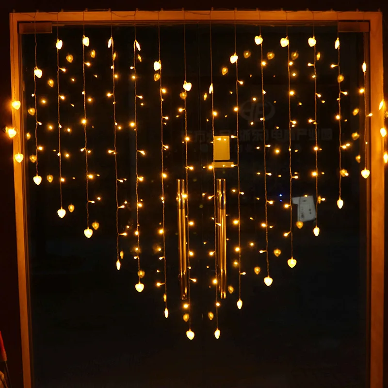 

LED Love Light String Creative Holiday Wedding Interior Decoration Love Curtain Lamp Bedroom Living Room