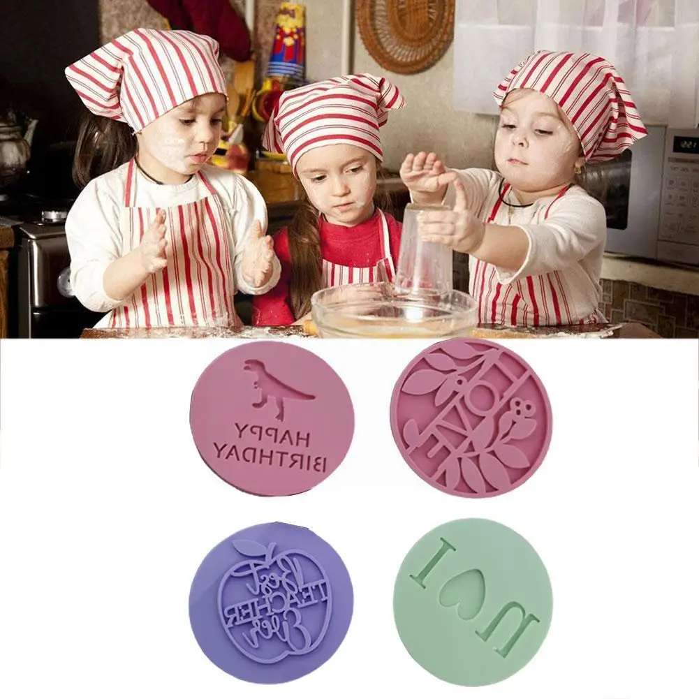 

New Happy Birthday Letter Cookie Mold Cutter Stamp Cake Holiday Baking Plastic Fondant Fondant Embosser Cutter Tools Mould K7S2