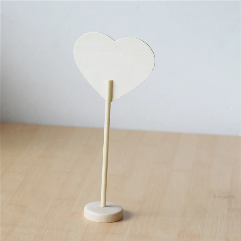 5 шт. мини доска в форме сердца деревянная для сообщений творчества черная место