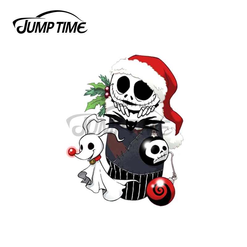 Время скачка 13x7 см для чулок наполнителя кошмар Джек автомобильные наклейки