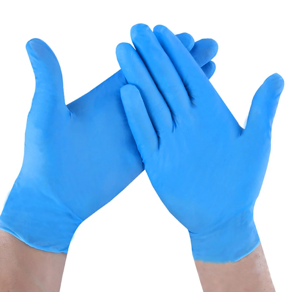 Перчатки одноразовые для мытья посуды универсальные синие 50 шт. | Дом и сад