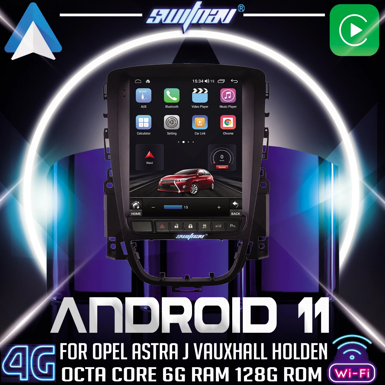 Автомобильный DVD-плеер с Android 11 для OPEL ASTRA J VAUXHALL HOLDEN 2010-2013 автомагнитола gps дисплеем