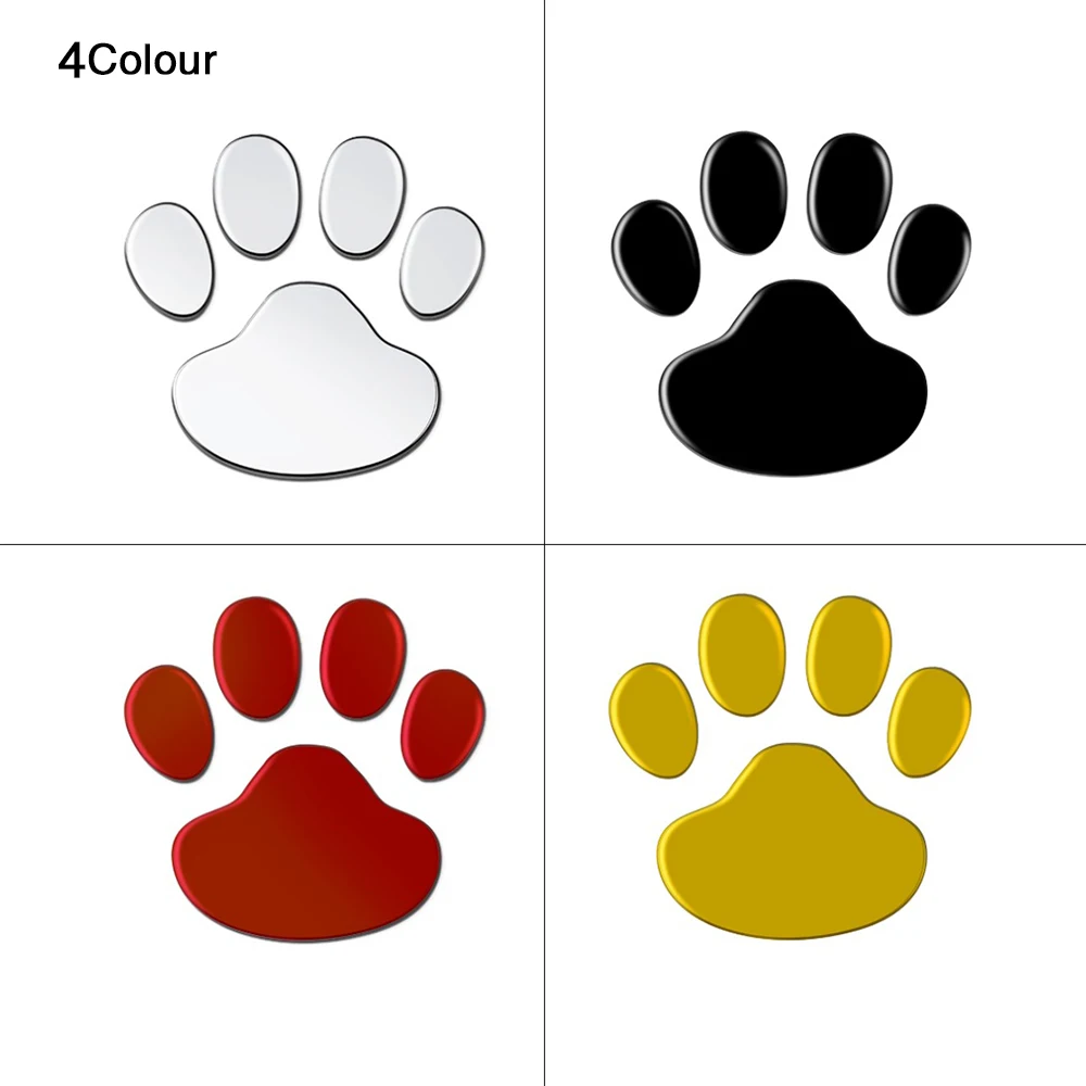 2 шт./компл. крутая наклейка на автомобиль Дизайн лапа 3D животное собака кошка