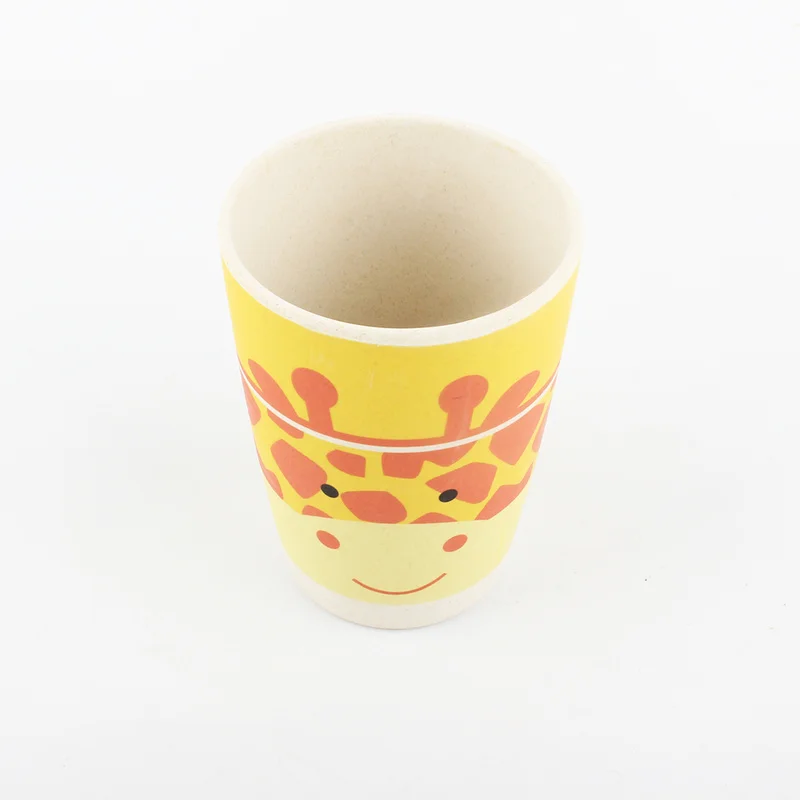 Милый набор посуды с жирафом из мультфильма для детей посуда бамбукового волокна