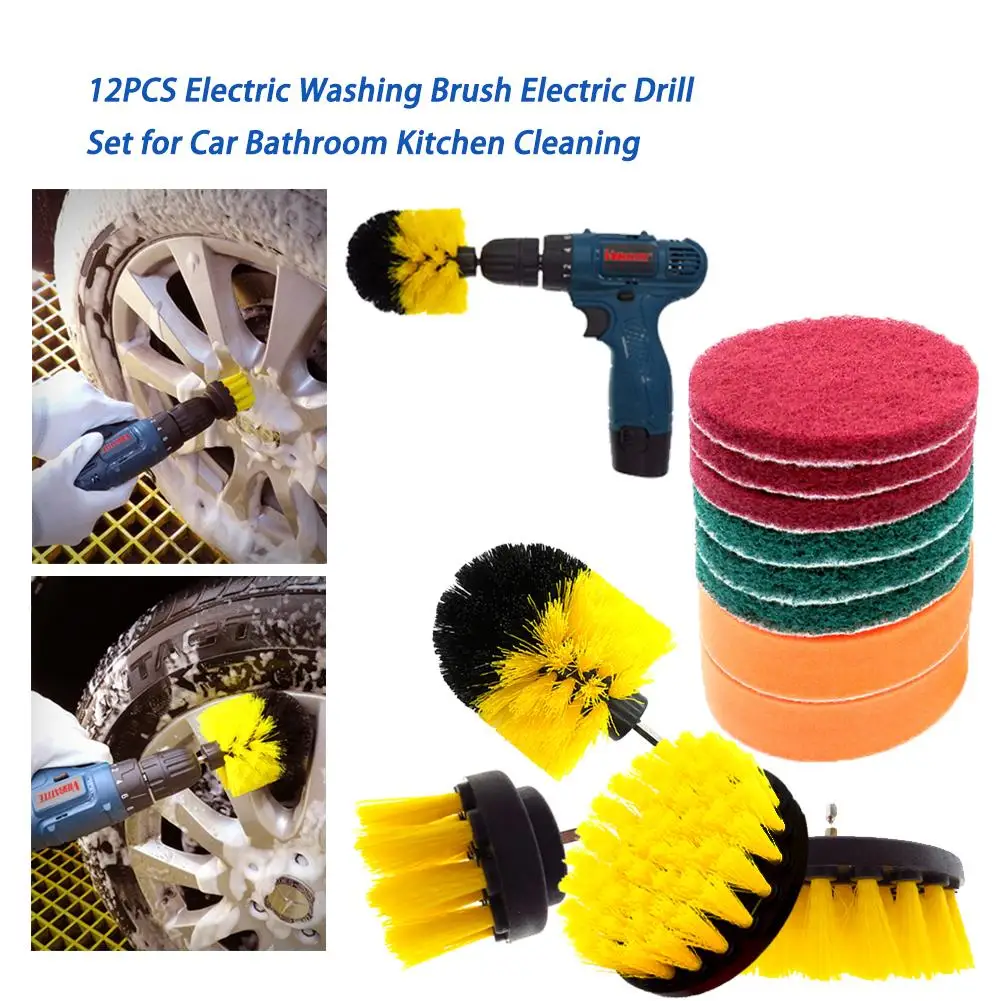 Электрическая щетка для мытья 12 шт./3 шт. набор электродрели отвертка скруббер