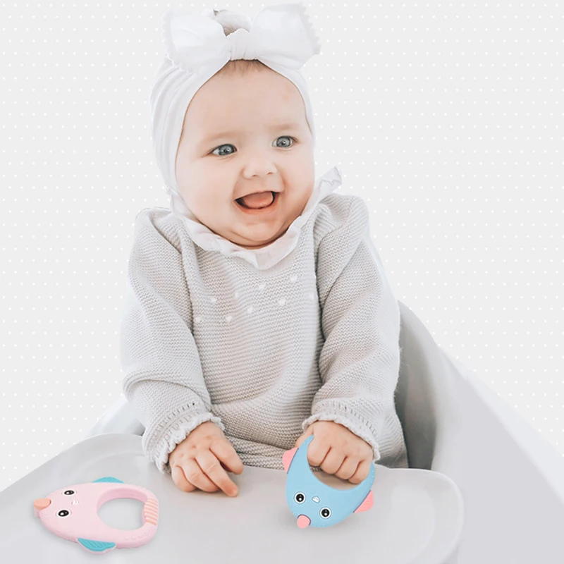 Милые Силиконовые Детские Прорезыватели для зубов с животными из мультфильмов