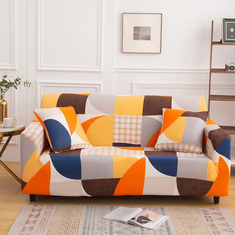 

Four Seasons Universal Flexible Sofa Cover 1/2/3/4 Seat Dust Cover Easy To Remove and Washable Living Room Sofa Cover