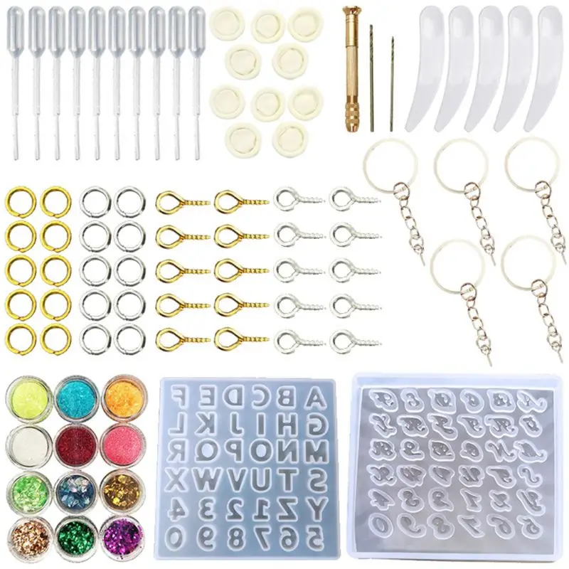 

Small Letter Epoxy Mold Set Handmade DIY Key Chain Pendant Jewelry Crafts Making