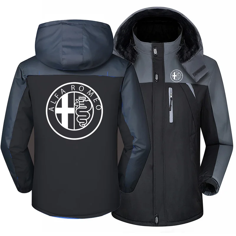 

NEW Winter Jacket Men for ALFA ROMEO Windbreaker Windproof Waterproof Thicken Fleece Outwear Outdoorsports Overcoat